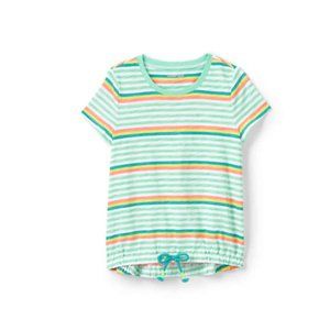 Girls Print Cinched Waist Top